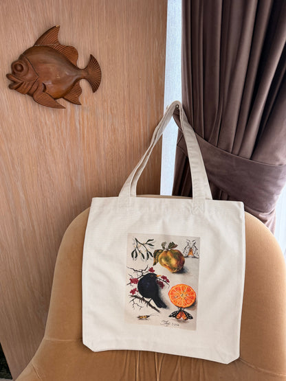Tote Bag Gutuie și Mierlă - imagine 2