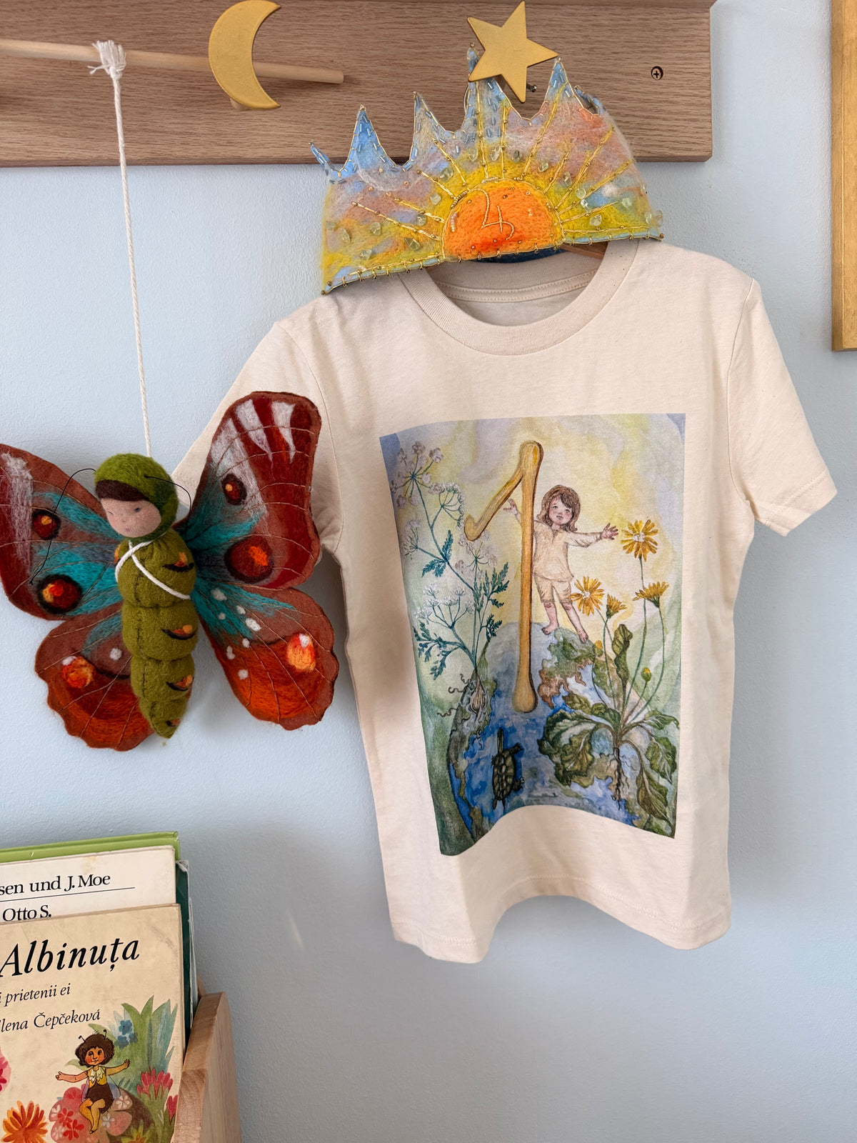 Tricou din bumbac organic, cu cifre sau litere - imagine 5