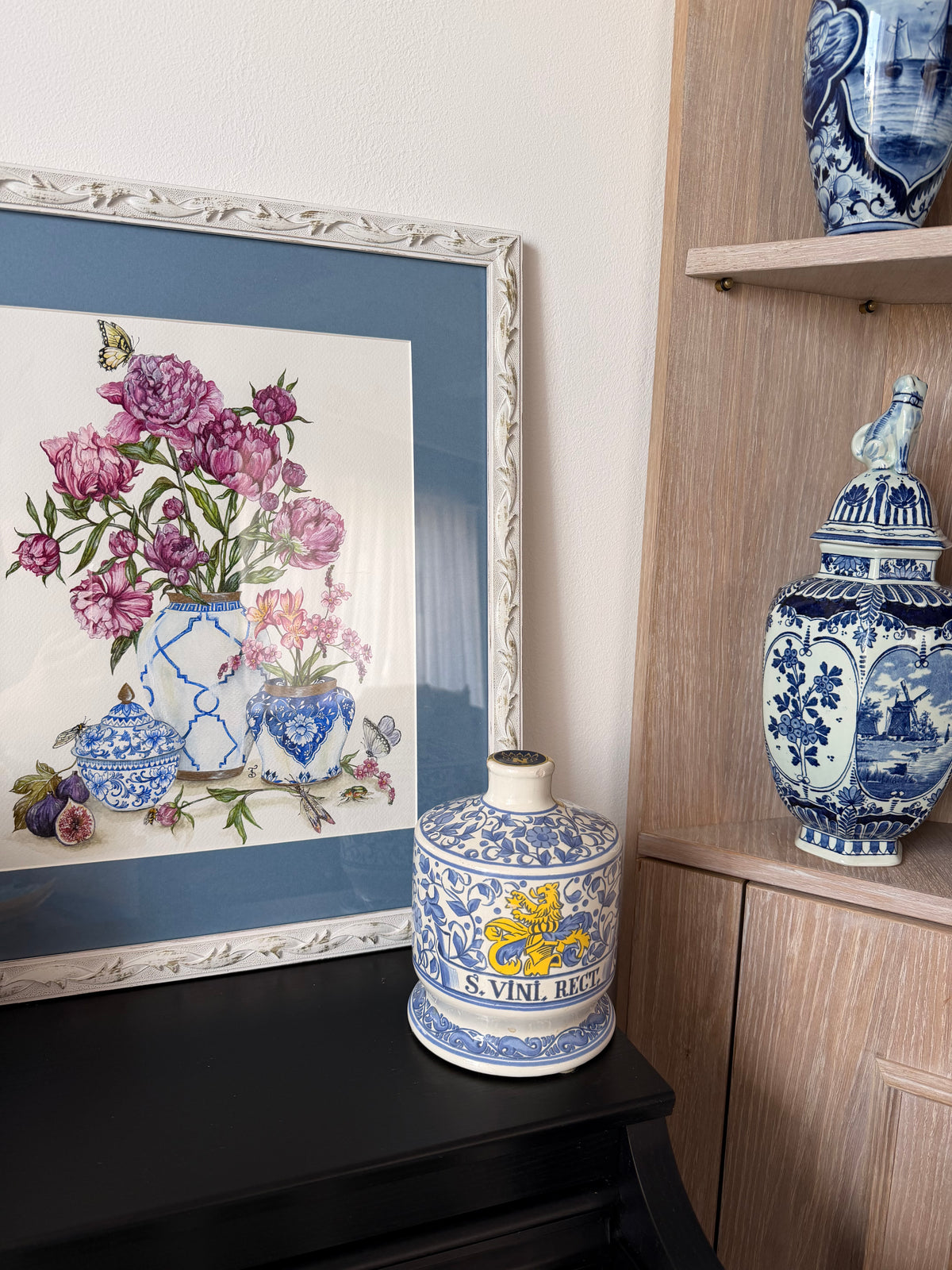 Bujori în vază Delft - Fine Art Print - imagine 4