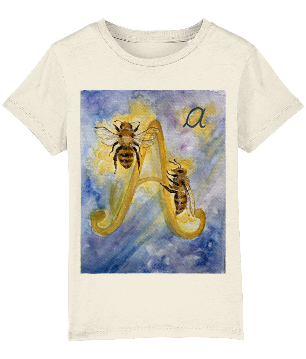 Tricou din bumbac organic, cu cifre sau litere - imagine 6