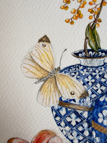 Lalele în vază Delft - Fine Art Print - imagine 2